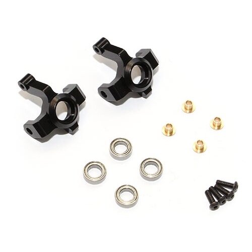 Team Raffee & Co Aluminum Front Hub - 1 Pair Black for Traxxas LaTrax Teton BRTE001BK