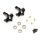 Team Raffee & Co Aluminum Front Hub - 1 Pair Black for Traxxas LaTrax Teton BRTE001BK