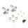 Team Raffee & Co Aluminum Front Hub - 1 Pair Silver for Traxxas LaTrax Teton BRTE001S