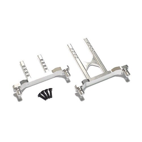Team Raffee & Co Aluminum Front & Rear Body Post - 1 Set Silver for Traxxas LaTrax Teton BRTE011S