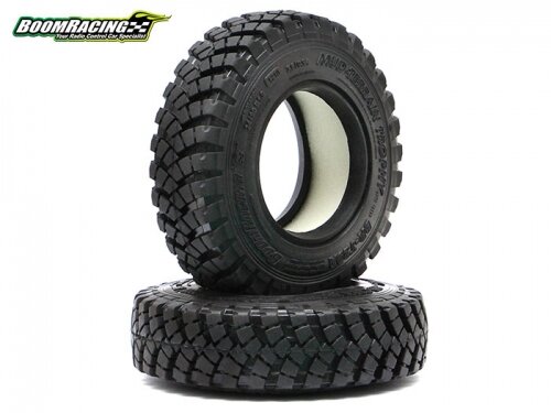 BoomRacing 1.9 Mud Terrain Trophy BR-T29A Tire Gekko Compound 3.6x0.94 Inch (93x24mm) (2) BRTR19393