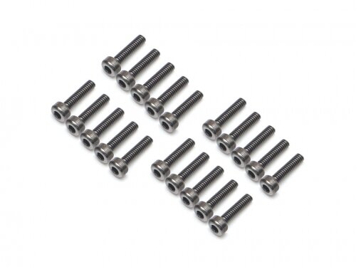 BoomRacing ProBuild M2x8mm Socket Cap Screw 12.9 Grade Screws (20) Black BRPROB-07BK