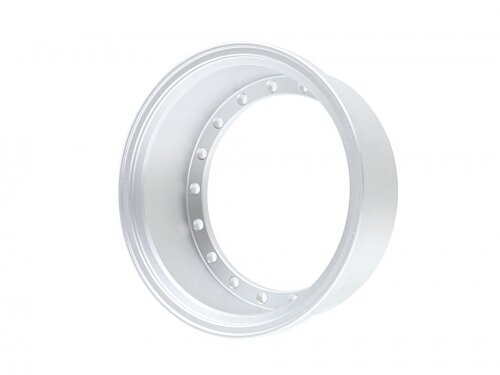 BoomRacing ProBuild 1.9" Alum 15mm Solid Wheel Barrel (1) Flat Silver BRPROB-02FS