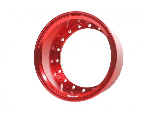 BoomRacing ProBuild 1.9" Alum 19.5mm Solid Wheel Barrel (1) Red BRPROB-02EWR