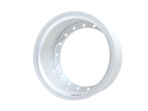 BoomRacing ProBuild 1.9" Alum 19.5mm Solid Wheel Barrel (1) Flat Silver BRPROB-02EWFS