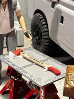 CRM Axt mit Holzstiel ( Fahrzeughalterung )