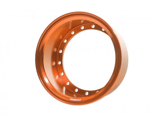 BoomRacing ProBuild 1.9" Alum 19.5mm Solid Wheel Barrel (1) Orange BRPROB-02EWOR