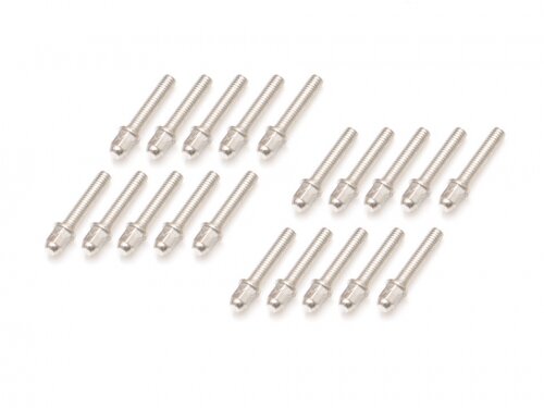 BoomRacing ProBuild Mag Seat Lug Nut 12.9 Grade M2x8mm Scale Hardware Set (20) Silver BRPROB-11S