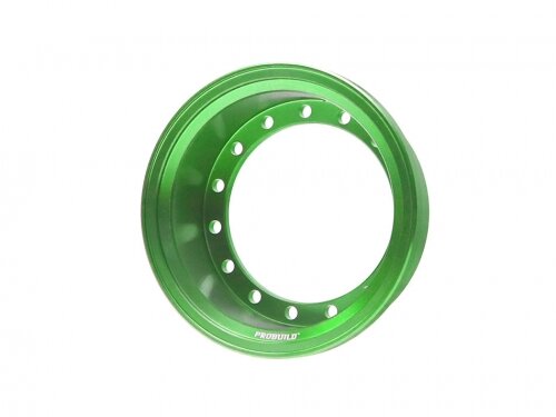 BoomRacing ProBuild 1.55" Alum 16.5mm Wheel Barrel (1) Green BRPROB155-02G