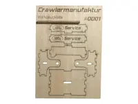 CRM Holzwerkzeugkiste in 1/10 mit Beschriftung wie abgebildet. (Andere Beschriftungen und Logos sind möglich)