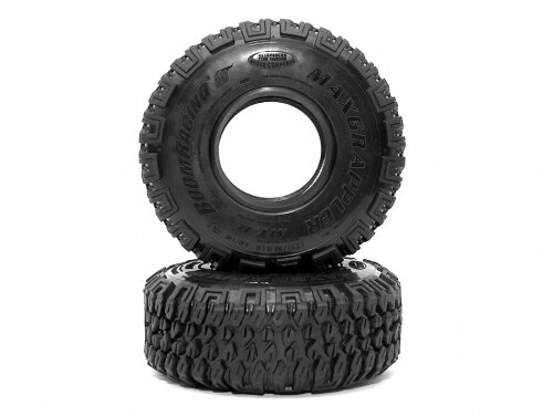 BoomRacing 1.9" MAXGRAPPLER Scale RC Tire GEKKO RED 4.45"x1.45" (113x37mm) Open Cell Foams (2) BRTR19398-RD