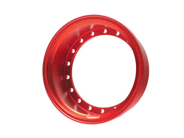 BoomRacing ProBuild 1.9" Alum 15mm Solid Wheel Barrel (1) Matte Red BRPROB-02MR