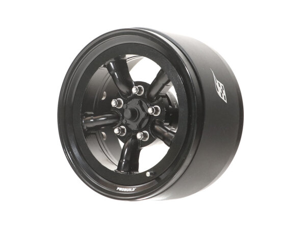 BoomRacing ProBuild 1.9" M5 Adjustable Offset Aluminum Beadlock Wheels (2) Black/Black BRPB053BKBK