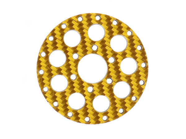 BoomRacing ProBuild 1.9" CR6 Carbon Fiber Faceplate (1) Gold BRPBF006CR6GD