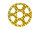 BoomRacing ProBuild 1.9" CF6 Carbon Fiber Faceplate (1)  Gold BRPBF005CF6GD