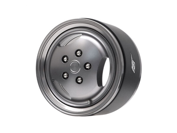 BoomRacing ProBuild 1.9"  RRC 3-Spoke Classic Adjustable Offset Aluminum Beadlock Wheels (2) Gun Metal/Gun Metal BRPB068GMGM
