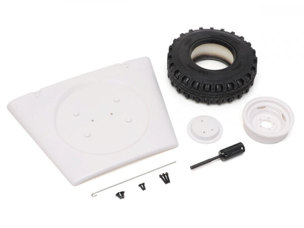 BoomRacing Land Rover Series Deluxe Bonnet w/ Spare Wheel and Tire for BRX02 109 BRX02320