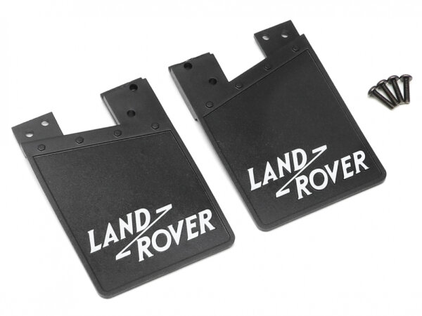 BoomRacing Classic Rubber Mud Flaps for Series Land Rover White for BRX02 109 BRX02330W