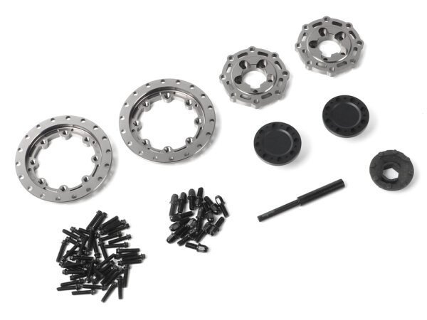 BoomRacing ProBuild 1.9" Alum COMBAT Faceplate (2) w/ Scale Screws & Tool Gun Metal BRPBF020GM