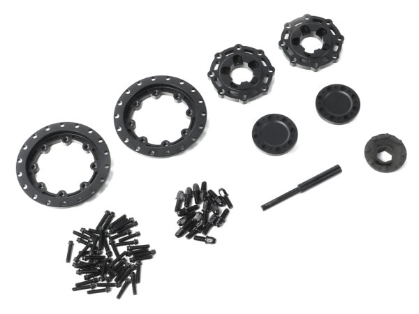 BoomRacing ProBuild 1.9" Alum COMBAT Faceplate (2) w/ Scale Screws & Tool Matte Black BRPBF020MBK