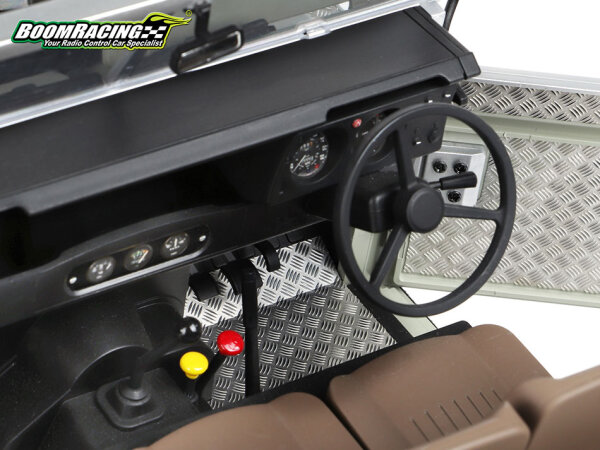 BoomRacing KUDU Stainless Steel Diamond Plate Set for Series Land Rover 88 & 109 (Cab Interior) Silver for BRX02 109 BRX02371S