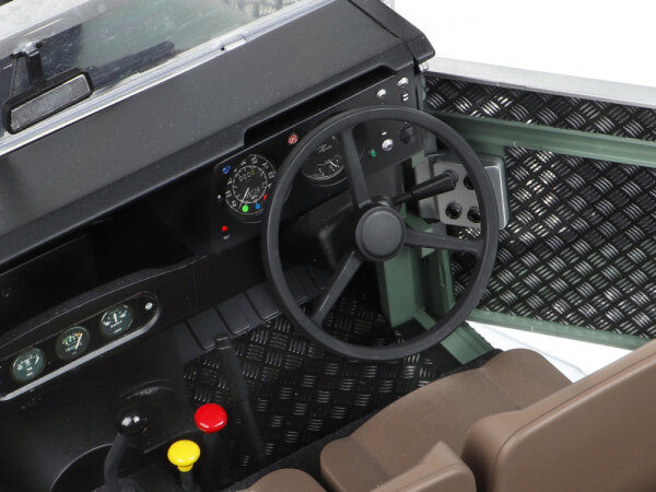 BoomRacing KUDU Stainless Steel Diamond Plate Set for Series Land Rover 88 & 109 (Cab Interior) Black for BRX02 109 BRX02371BK
