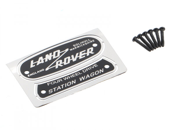 BoomRacing Emblem Set (Stainless Steel) for Series Land Rover Station Wagon for BRX02 88 BRX02375