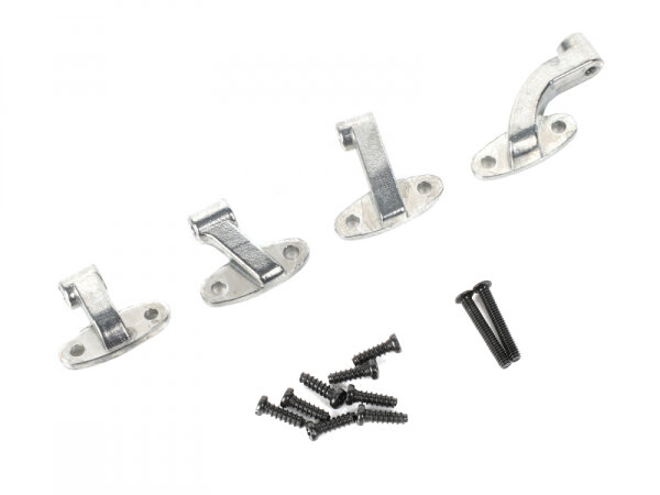 BoomRacing Metal Door Hinge Set for Land Rover Series II 88 Station Wagon Silver for BRX02 88 BRX02381S