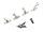 BoomRacing Metal Door Hinge Set for Land Rover Series II 88 Station Wagon Silver for BRX02 88 BRX02381S