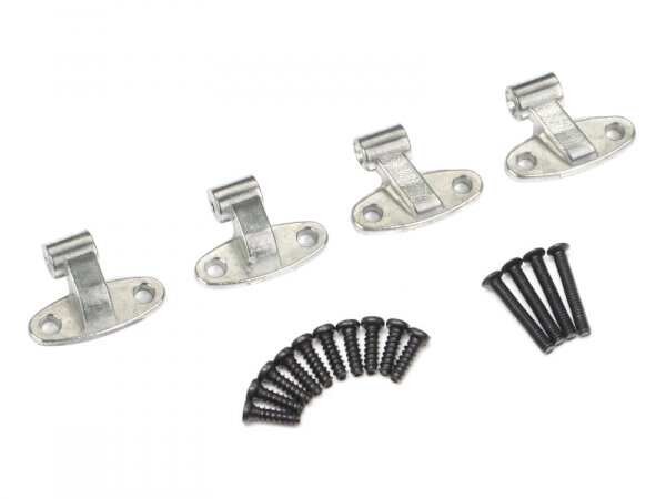 BoomRacing Metal Tailgate Hinge Set Raw Finish for BRX02 109 BRX02323S