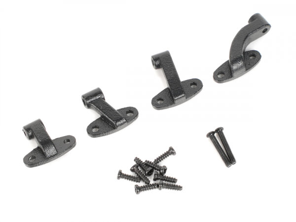 BoomRacing Metal Door Hinge Set for Land Rover Series II 88 Station Wagon Black for BRX02 88 BRX02381BK
