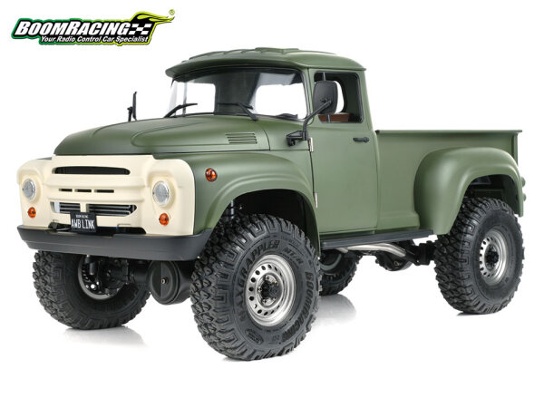 BoomRacing BRX01 AWB Link Adjustable Wheelbase 1/10 4WD Radio Control Chassis Kit (Link Version) With ZIL Pickup Hard Body for B