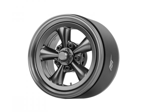 BoomRacing ProBuild 1.9" Spin Force Classic Adjustable Offset Aluminum Beadlock Wheels (2) Gun Metal BRPB095GMGM