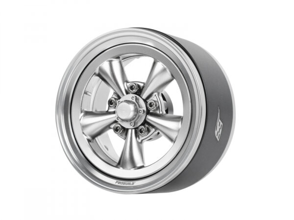 BoomRacing ProBuild 1.9" Spin Force Classic Adjustable Offset Aluminum Beadlock Wheels (2) Platinum BRPB096PLPL