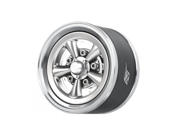 BoomRacing ProBuild 1.55" Spin Force Classic Adjustable Offset Aluminum Beadlock Wheels (2) Platinum BRPB155021PLPL