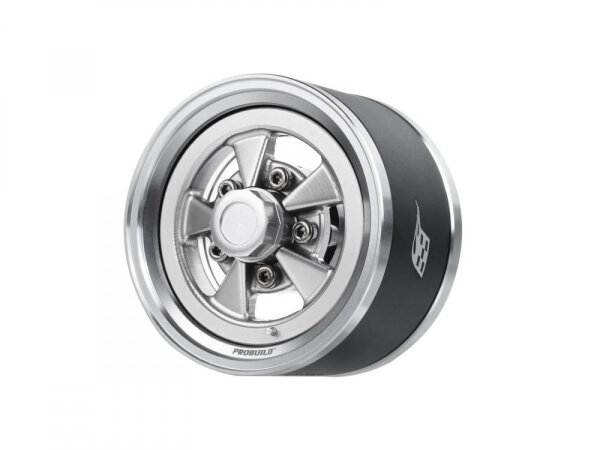 BoomRacing ProBuild 1.55" Street Mag Classic Adjustable Offset Aluminum Beadlock Wheels (2) Platinum BRPB155029PLPL