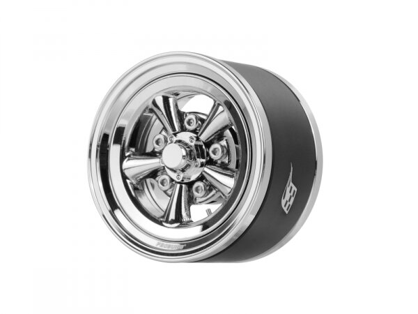 BoomRacing ProBuild 1.55" Spin Force Classic Adjustable Offset Aluminum Beadlock Wheels (2) Chrome BRPB155015CRCR