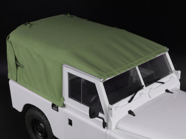 BoomRacing KUDU Full Canvas Soft Top Only for Series Land Rover 88 Full Hood Set (Green) for BRX02 88 BRX02393AG