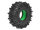 BoomRacing AGGRESSOR 1.9" GEKKO RED 4.75"x1.75" 120x44.5mm RC Crawler Tire + Rock Monster Green Foam Insert (2) BRTR19009-S-RM