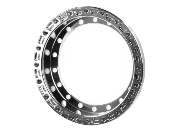 BoomRacing ProBuild 1.9" Alum 7.5mm Notched Wheel Barrel (1) Chrome BRPROB-22CR