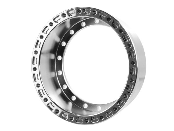 BoomRacing ProBuild 1.9" Alum 15mm Notched Wheel Barrel (1) Chrome BRPROB-23CR