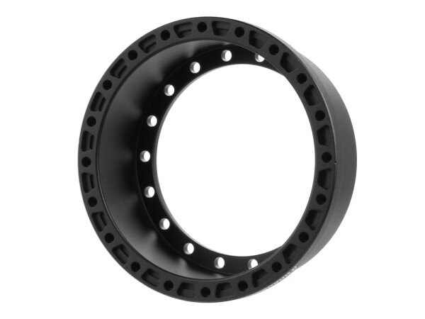 BoomRacing ProBuild 1.9" Alum 15mm Notched Wheel Barrel (1) Matte Black BRPROB-23MBK