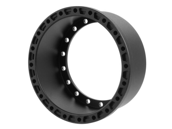 BoomRacing ProBuild 1.9" Alum 19.5mm Notched Wheel Barrel (1) Matte Black BRPROB-24MBK