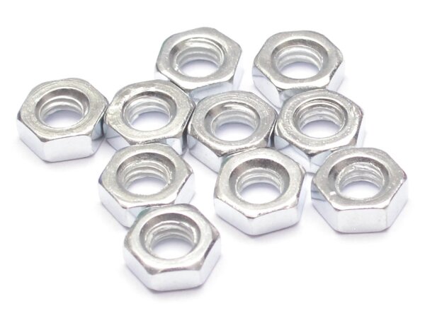 Team Raffee & Co Aluminum Steel Hex Nuts M4 (10) Silver TRC/S05001M4S