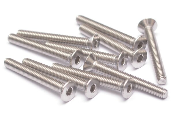 Team Raffee & Co 304 Stainless Steel M3x25mm Hex Socket Flat Head (10) TRC/S053025FH