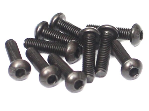 Team Raffee & Co M3x12 RS Round Head Screw (10) WRA3012-BH