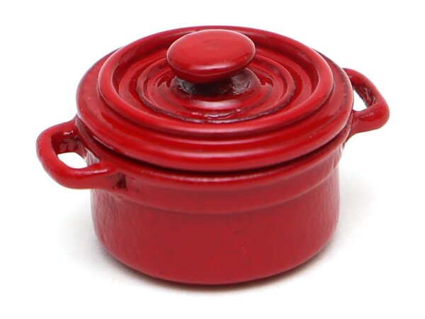 Team Raffee & Co Scale Accessories - Ceramic Cooking Pot Red BRSCAC219R
