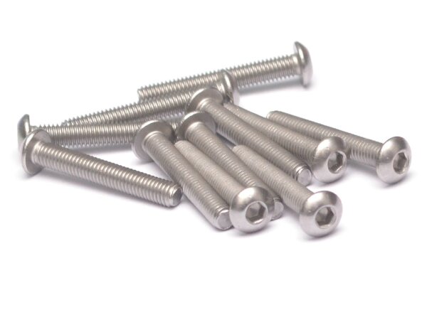 Team Raffee & Co 304 Stainless Steel M3x20mm Hex Socket Button Head (10) TRC/S053020BH
