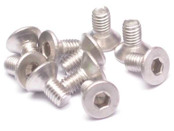 Team Raffee & Co 304 Stainless Steel M3x6mm Hex Socket Flat Head (10) TRC/S053006FH