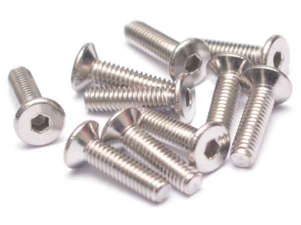 Team Raffee & Co 304 Stainless Steel M2.5x10mm Hex Socket Flat Head (10) TRC/S052510FH